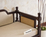 Boston Sheesham Wood Rattan Cane Two Seater Sofa - Three Seater Sofa - Furniselan Grey-Finish