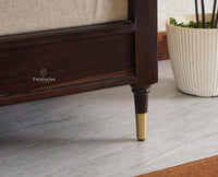Boston Sheesham Wood Rattan Cane Two Seater Sofa - Three Seater Sofa - Furniselan Grey-Finish