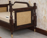 Boston Sheesham Wood Rattan Cane Two Seater Sofa - Three Seater Sofa - Furniselan Grey-Finish