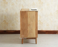 Austria Premium Edition Wooden Sideboard Cabinet-Two Door Furniselan Natural Finish