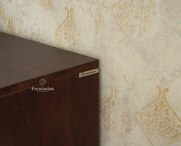 Brisbane Elite Storage Two Door Wooden Cabinet Sideboard Furniselan Grey Finish
