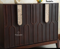 Brisbane Elite Storage Two Door Wooden Cabinet Sideboard Furniselan Grey Finish