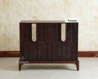 Brisbane Elite Storage Two Door Wooden Cabinet Sideboard Furniselan Grey Finish