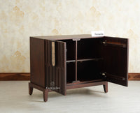 Brisbane Elite Storage Two Door Wooden Cabinet Sideboard Furniselan Grey Finish