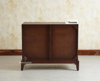 Brisbane Elite Storage Two Door Wooden Cabinet Sideboard Furniselan Grey Finish