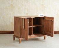 Brisbane Elite Storage Two Door Wooden Cabinet Sideboard  Furniselan Natural oak Finish