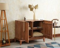 Brisbane Elite Storage Two Door Wooden Cabinet Sideboard  Furniselan Natural oak Finish