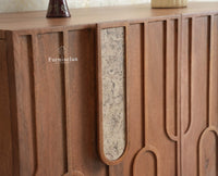 Brisbane Elite Storage Two Door Wooden Cabinet Sideboard  Furniselan Natural oak Finish