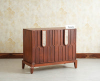 Brisbane Elite Storage Two Door Wooden Cabinet Sideboard Furniselan Brown Finish