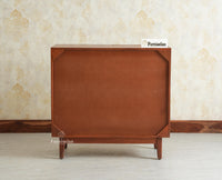 Austria Premium Edition Wooden Sideboard Cabinet-Two Door Furniselan Brown Finish