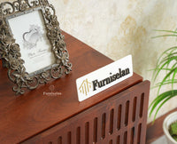 Austria Premium Edition Wooden Sideboard Cabinet-Two Door Furniselan Brown Finish