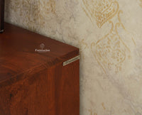 Austria Premium Edition Wooden Sideboard Cabinet-Two Door Furniselan Brown Finish