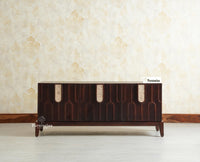 Brisbane Elite Storage Three Door Wooden TV Cabinet Media Unit Furniselan grey finish