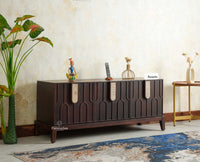 Brisbane Elite Storage Three Door Wooden TV Cabinet Media Unit Furniselan grey finish