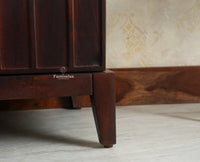 Brisbane Elite Storage Three Door Wooden TV Cabinet Media Unit Furniselan grey finish