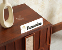 Brisbane Elite Storage Three Door Wooden TV Cabinet Media Unit Furniselan  brown finish