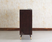Boston Solid Wood Rattan Cane Chest of Drawer Six Drawer Dressing Chester Furniselan Grey-Finish