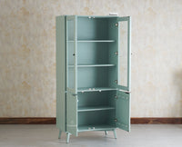 Bengaluru Solid Wood Bookshelf Cabinet four Doors Furniselan Silt-Green