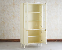 Bengaluru Solid Wood Bookshelf Cabinet four Doors Furniselan Milky White
