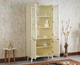 Bengaluru Solid Wood Crockery Cabinet four Doors - Tv Cabinet - Furniselan - Frosty White
