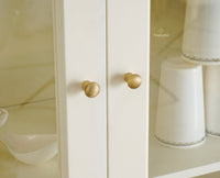 Bengaluru Solid Wood Crockery Cabinet four Doors Furniselan Milky White