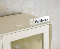 Bengaluru Solid Wood Crockery Cabinet four Doors Furniselan Milky White