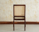 Boston Solid Wood Rattan Cane Chair Set of Two Furniselan Grey Finish