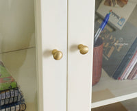 Bengaluru Solid Wood Bookshelf Cabinet four Doors Furniselan Milky White