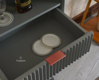 Bengaluru Solid Wood Tall Bar Cabinet Furniselan - Cool Grey