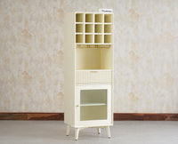 Bengaluru Solid Wood Tall Bar Cabinet Furniselan - Milky White