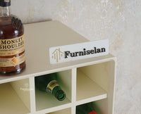 Bengaluru Solid Wood Tall Bar Cabinet Furniselan - Milky White