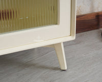 Bengaluru Solid Wood Tall Bar Cabinet Furniselan - Milky White