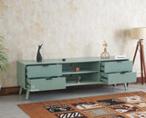 Bengaluru Solid Wood TV Cabinet Four Drawer Furniselan - Silt Green