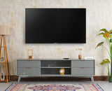 Bengaluru Solid Wood TV Cabinet Four Drawer Furniselan - Cool Grey