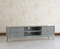 Bengaluru Solid Wood TV Cabinet Four Drawer Furniselan - Cool Grey