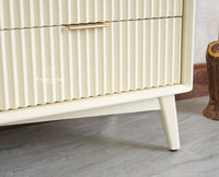 Bengaluru Solid Wood TV Cabinet Four Drawer Furniselan Milky-White