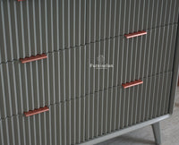 Bengaluru Solid Wood Wide Six Drawer Chest of Drawers Furniselan - Cool Grey