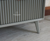 Bengaluru Solid Wood Wide Six Drawer Chest of Drawers Furniselan - Cool Grey