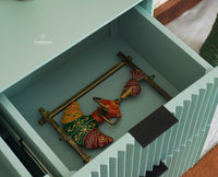 Bengaluru Solid Wood Wide Six Drawer Chest of Drawers Furniselan - Silt Green