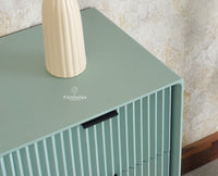 Bengaluru Solid Wood Wide Six Drawer Chest of Drawers Furniselan - Silt Green