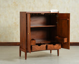 Wellington Solid Wood Bar Cabinet - Bar Cabinet - Furniselan- Brown Finish