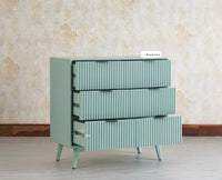 Bengaluru Solid Wood Wide Six Drawer Chest of Drawers Furniselan - Silt Green