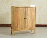 Wellington Solid Wood Bar Cabinet - Bar Cabinet - Furniselan - Natural Finish