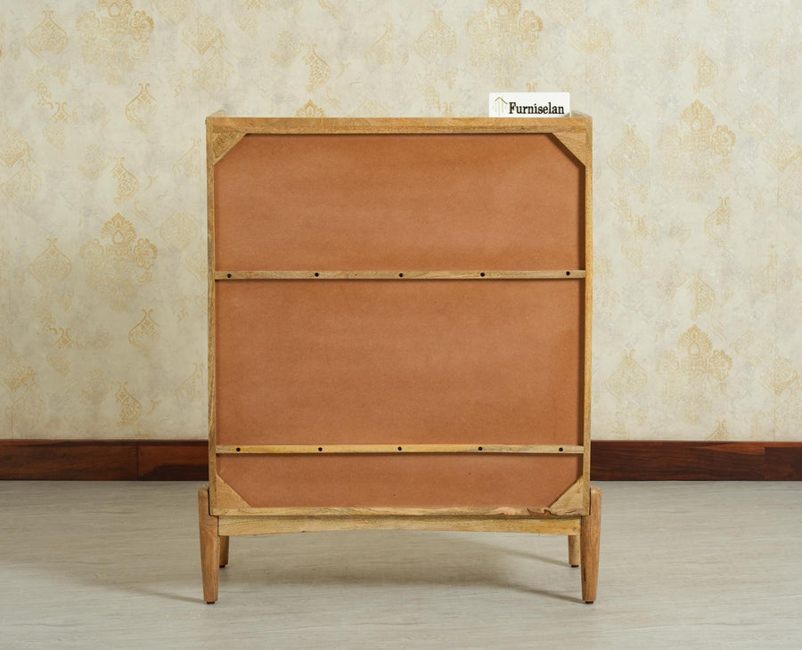 Wellington Solid Wood Bar Cabinet - Bar Cabinet - Furniselan - Natural Finish