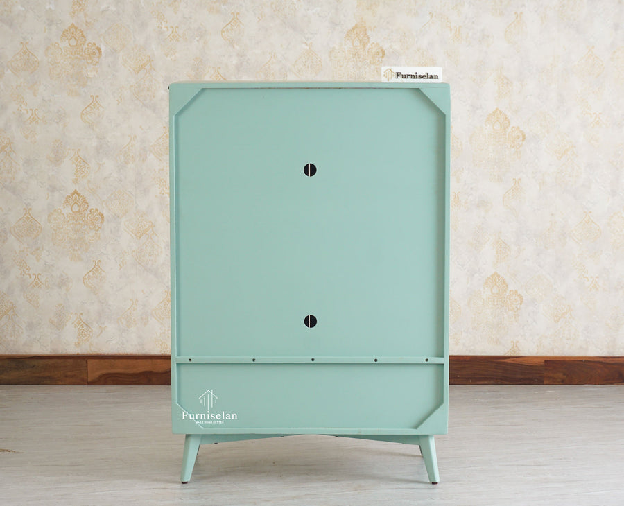 Bengaluru Solid Wood Shoe Rack Cabinet Two Doors and Drawers With Open Storage Furniselan - Silt Green