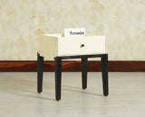 Croatia Solid Wood One Drawer Bedside Table Frosty White