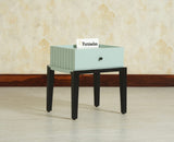 Croatia Solid Wood One Drawer Bedside Table Silt Green
