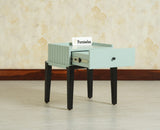 Croatia Solid Wood One Drawer Bedside Table Silt Green