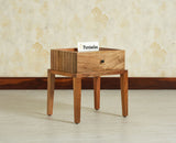 Croatia Solid Wood One Drawer Bedside Table Natural Oak Finish