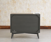 Bengaluru Solid Wood Three Drawer Chest of Drawer Furniselan- Slate Grey